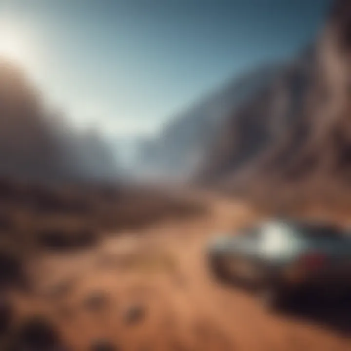 Alien planet landscape in sci-fi movie