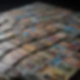 A collection of various amiibo cards displayed elegantly