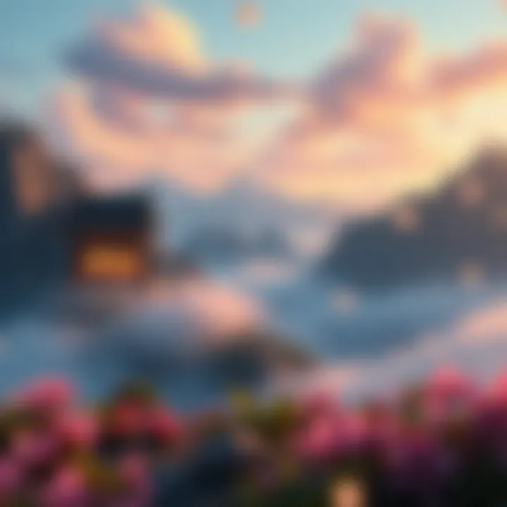 A captivating anime landscape that sets the mood