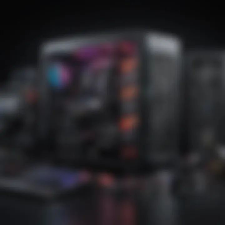 Selection of gaming PC components laid out