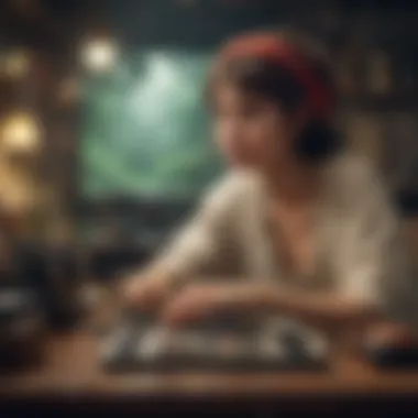 Navigating the World of Purchasing Strategies for Princess Mononoke Artistic depiction of a gaming enthusiast researching purchasing strategies for Princess Mononoke
