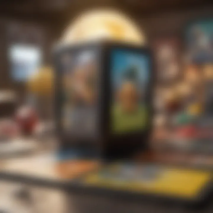 A digital screen displaying various online resources for Pokémon card valuation.