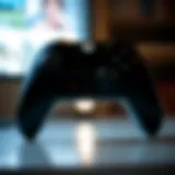 Close-up view of Xbox One controller showcasing auto aim feature