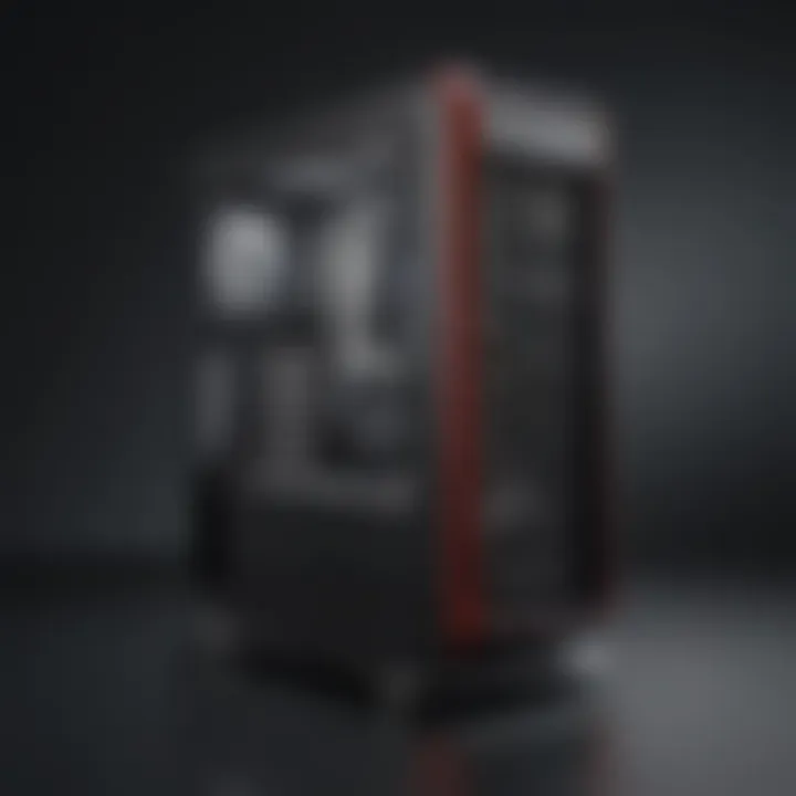 A sleek mid-tower computer case showcasing modern design