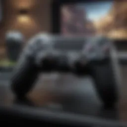 A mobile gaming setup with a controller