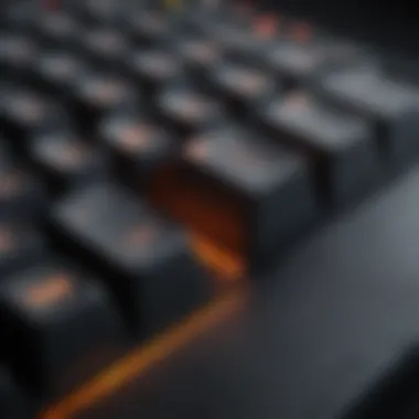 A close-up of gaming keyboard switches showcasing different types and their unique features