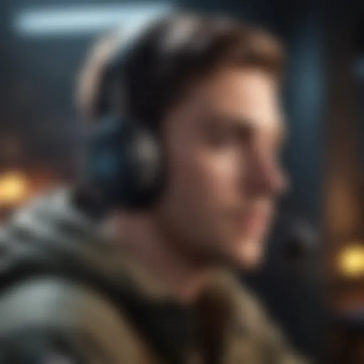 User engaging in immersive gaming with a premium headset