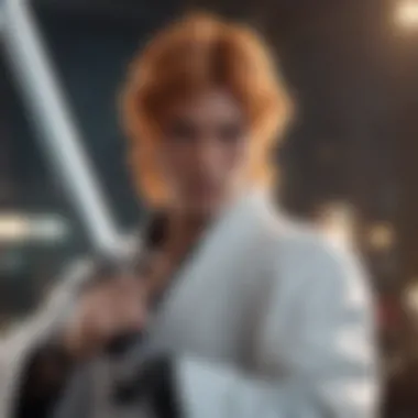 Illustration showcasing the iconic Bleach anime protagonist wielding a powerful sword