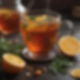 Energizing herbal tea with citrus infusion