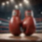 Boxing gloves in a ring