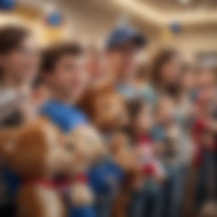 Enthusiastic fans lining up for the Build-A-Bear Sonic plush release