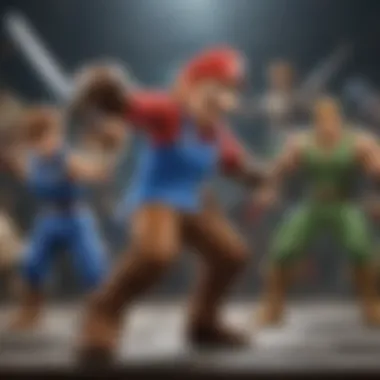 Characters selection screen in Super Smash Bros.