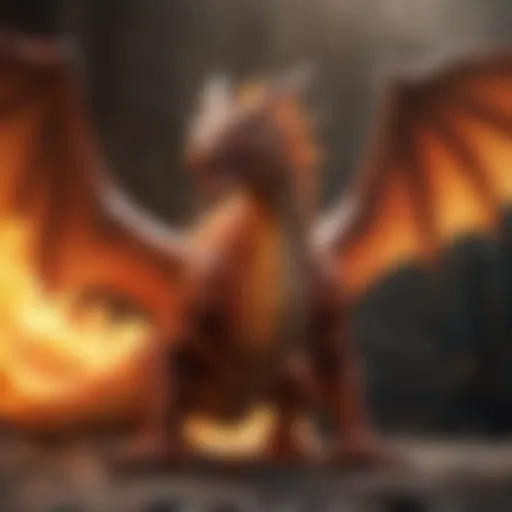 Majestic Flaming Dragon