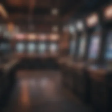A group of arcade machines in a lively gaming environment