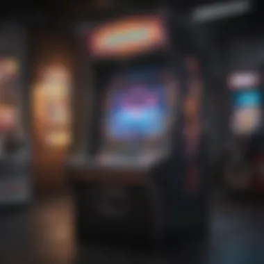 Modern Arcade Machine A modern arcade machine with sleek design and vibrant screen