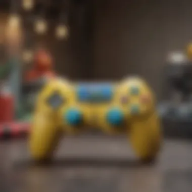 Vibrant Gaming Controller Featuring Sesame Street Icons Colorful Gaming Controller with Sesame Street Characters