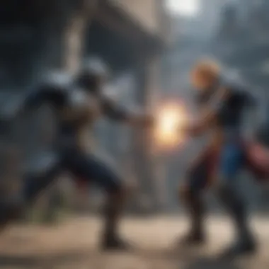 Epic Battle Showdown Dynamic Combat Scene