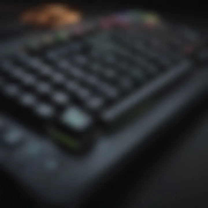 Razer left handed keyboard showcasing ergonomic design