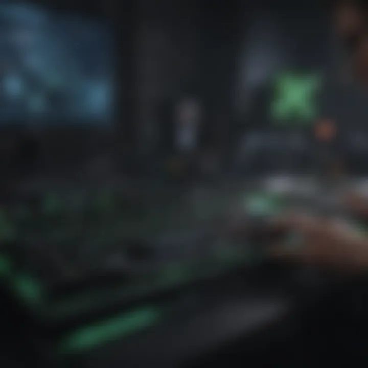 User experience demonstration with Razer left handed keyboard