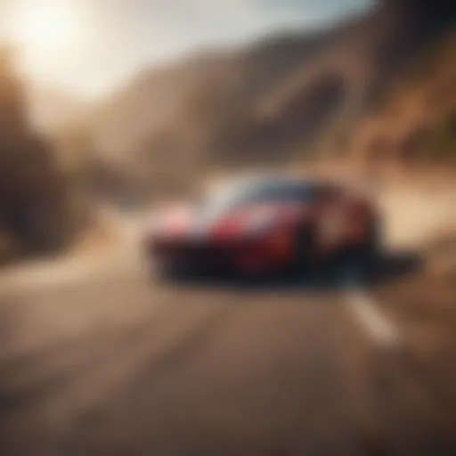 A vibrant scene from a popular car racing game on Mac