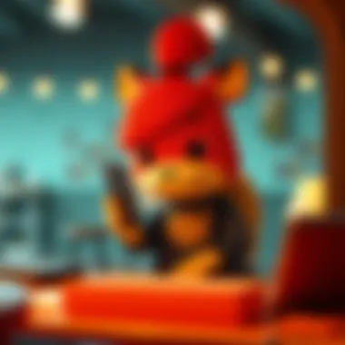 Illustration of a character using codes to enhance gameplay