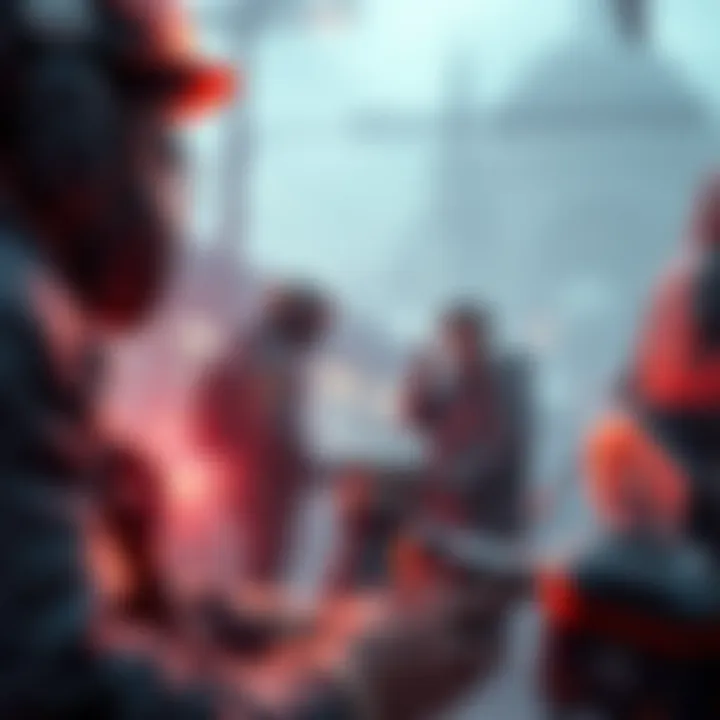 Illustration of a concept artist collaborating with game developers