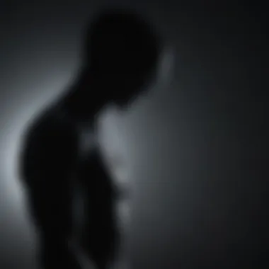 Enigmatic Character Silhouette Enigmatic character silhouette in a dark setting