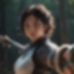 Japanese anime character wielding a sword