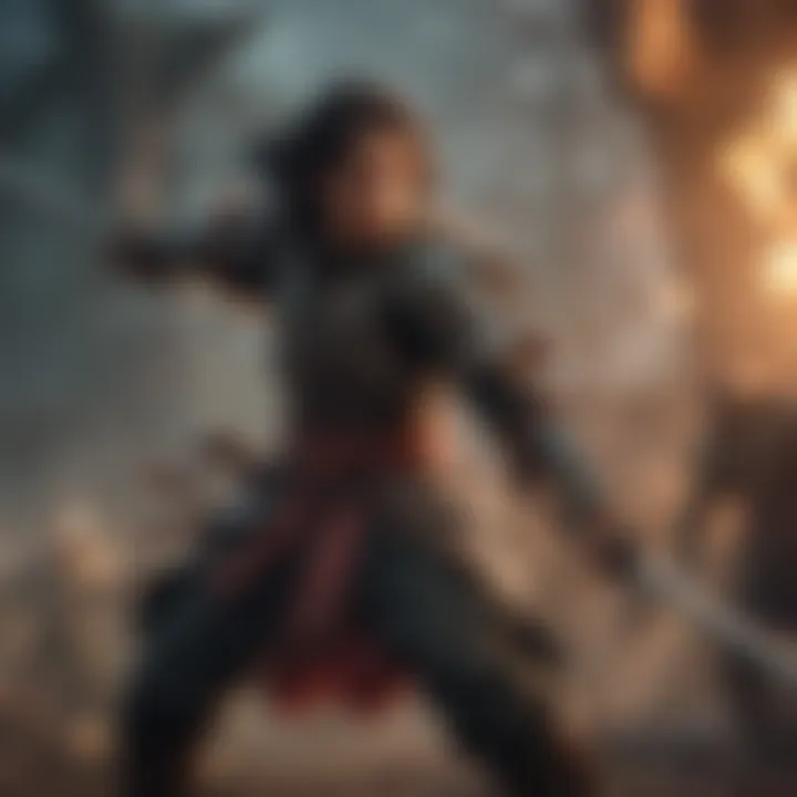 A detailed artwork showcasing key characters from Demon Slayer in an epic battle scene.