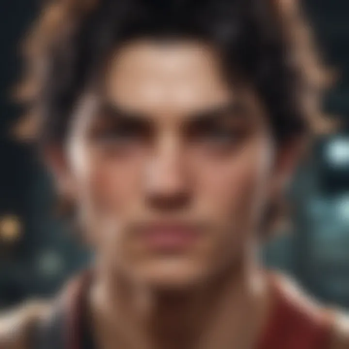 An artistic representation of the evolution of the main protagonist throughout the series.
