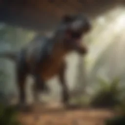 Magnificent Tyrannosaurus Rex in Virtual Reality Game