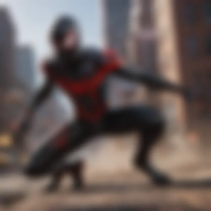 Dynamic combat scene in Spider-Man: Miles Morales