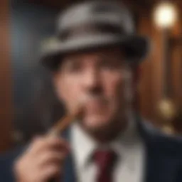 Eccentric character with a cigar