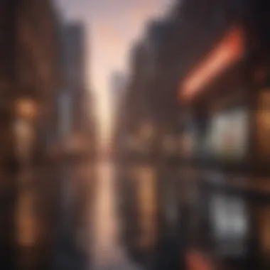 Cityscape Aglow in Evening Light Elegant Evening Cityscape