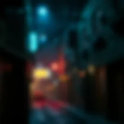 A dark alley symbolizing the underbelly of society and its vices.