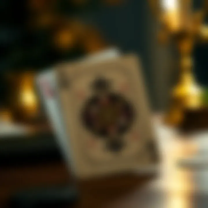 Gambling and Cultural Narratives A vintage playing card deck representing gambling and chance in culture.