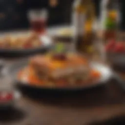 Exquisite plating of a gourmet dish
