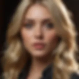 Enigmatic Blonde Woman in Shadows