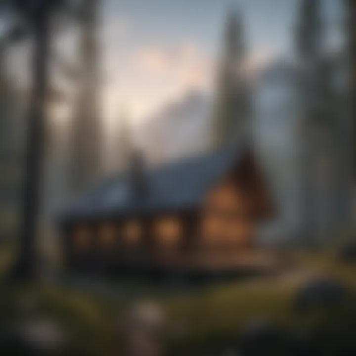 Mysterious cabin in the mountains