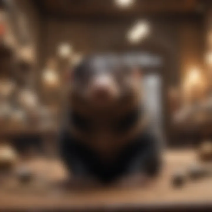 Niffler causing chaos in a jewelry store