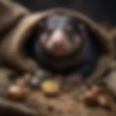 Niffler cleverly hiding treasures in its pouch