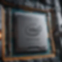 Close-up of the Intel processor architecture