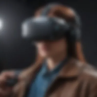 Smartphone Compatibility with VR Headsets A close-up of a smartphone fitted into a VR headset illustrating compatibility