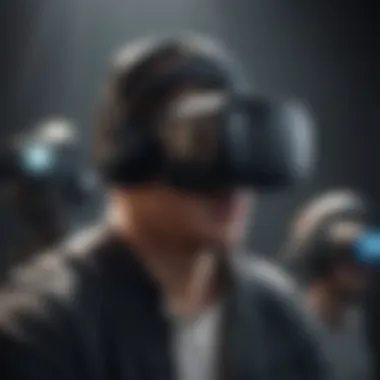 Diverse Range of VR Headset Models An array of various VR headsets displayed with different features and price points