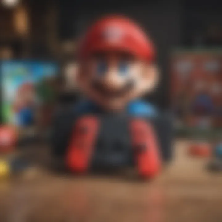 Group of Mario games displayed on a console