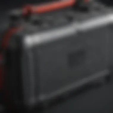 Close-up of protective features in a Nintendo Switch carrying case
