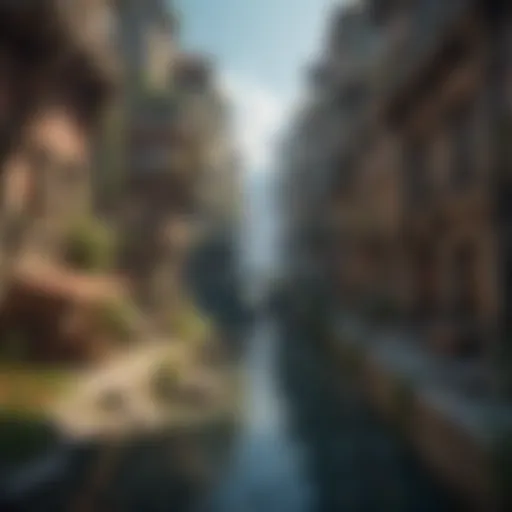 A vibrant game landscape showcasing intricate art design.