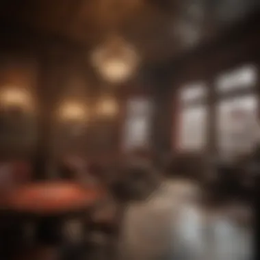 Vintage saloon interior with card players