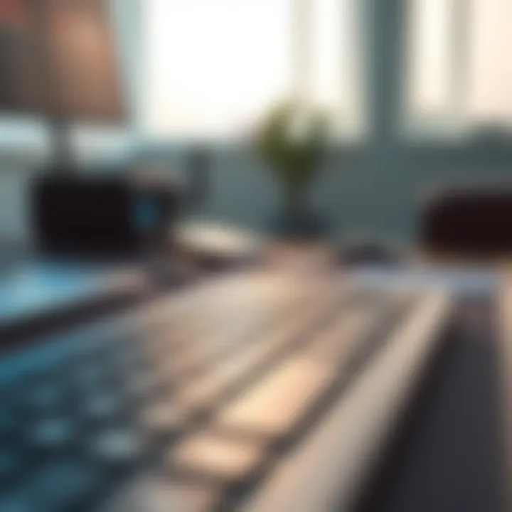 Portability of Logitech Wireless Keyboard A Logitech wireless keyboard showcasing portability and convenience