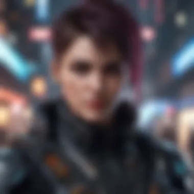 Cyberpunk Character Art Character design showcasing cyberpunk elements